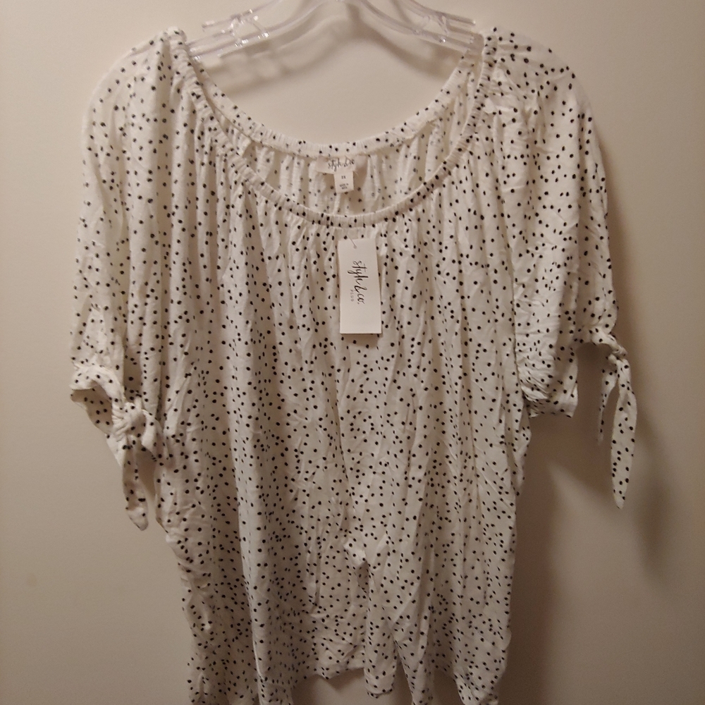 NWT Style & Co Polka Dot Blouse